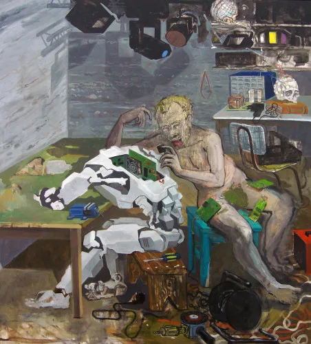 Mihut-Boscu-Kafchin-The-Alchemy-Of-The-Alter-Body-2013-mixed-media-on-canvas-175-x-157-cm